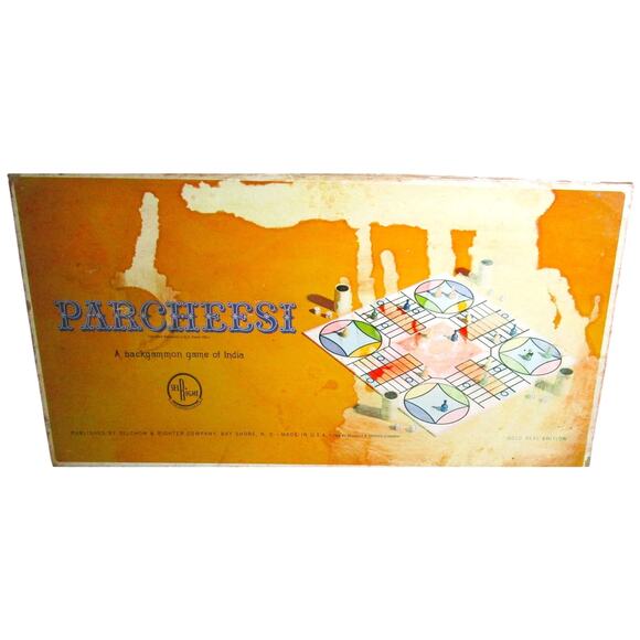 Parcheesi Gold Seal Edition 1959 Selchow and Righter Board Game of India - Picture 1 of 6